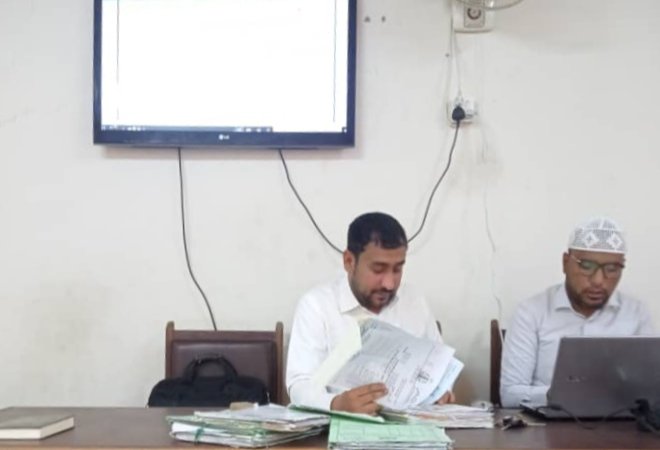 محاضر الجلسات تُكتب الكترونياً في القسم الجنائي بمحكمة القطن بحضرموت