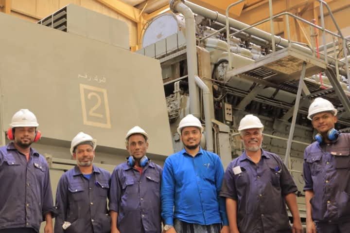 إستكمال الصيانة العمرية للمحرك رقم 9 بمحطة التوليد بقريو ودخوله الخدمة