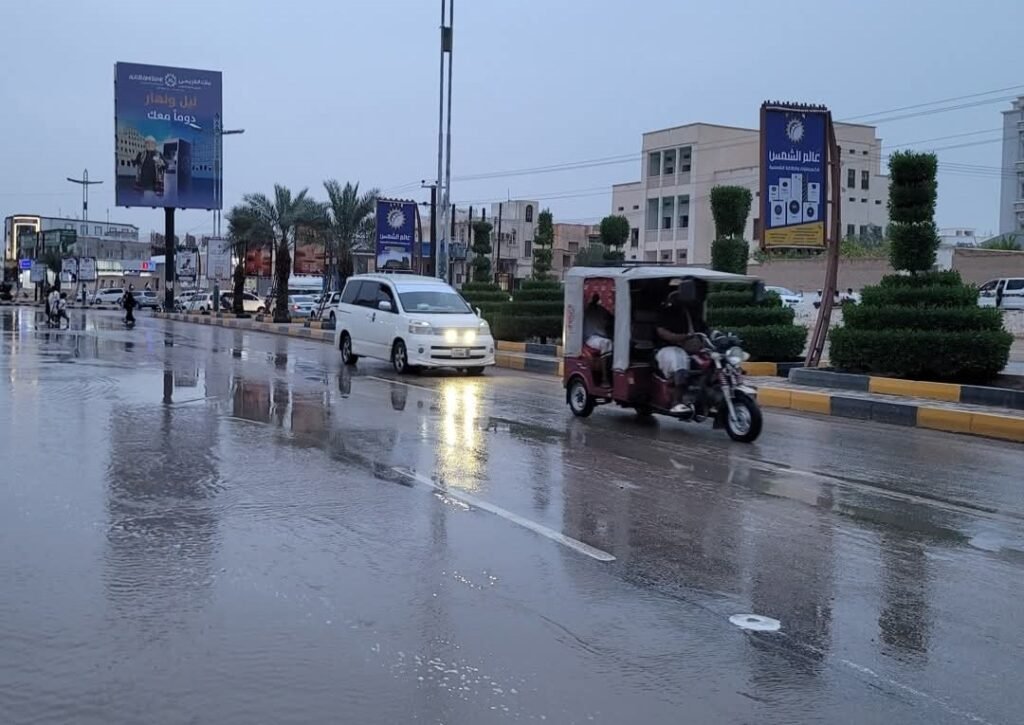 مدن وادي حضرموت تشهد مساء امس هطول أمطار غزيرة
